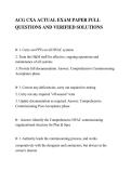 ACG CXA ACTUAL EXAM PAPER FULL&NewLine;QUESTIONS AND VERIFIED SOLUTIONS