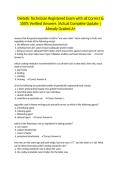 Dietetic Technician Registered Exam with all Correct & 100&percnt; Verified Answers &vert;Actual Complete Update &vert;Already Graded A&plus;