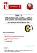 CHEM 210 Fundamentals of Chemistry II &ndash; UNC Chapel Hill &vert; Portage Learning Exams 1&ndash;8 & Final Exam &vert; Verified Correct Answers &lpar;Complete 2026 Edition&rpar;