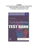 Test Bank For Varcarolis&rsquo; Essentials of Psychiatric-Mental Health Nursing&colon; A Communication Approach to Evidence-Based Care 5th Edition by Chyllia D&period; Fosbre ISBN 9780323810302 Chapters&lpar;1 to 27&rpar;
