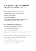 ACHE BOG ACTUAL TEST PAPER QUESTIONS&NewLine;WITH SOLUTIONS GRADED A&plus; SET TWO