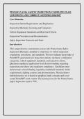 PENNSYLVANIA SAFETY INSPECTION COMPLETE EXAM &NewLine;QUESTIONS AND CORRECT ANSWERS 2026&sol;2027