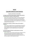 NU578 Controlled Substances Exam Questions with Answers&vert; Latest Update