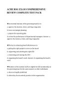 ACHE BOG EXAM COMPREHENSIVE&NewLine;REVIEW COMPLETE TEST PACK