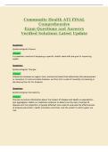 Common Diagnosis AND Management&NewLine;IN ACUTE&NewLine;CARE Midterm Comprehensive&NewLine;Assessment Questions and&NewLine;Answers Verified Solutions Latest&NewLine;Update