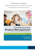 Kloppenborg &ndash; Solution Manual & Answer Guide for Contemporary Project Management 5th Edition &vert; All Chapters 1-15 &vert; Plan-Driven and Agile Approaches &vert; Verified Answers for Exam Success