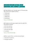 ADVANCE RIGGER ACTUAL EXAM&NewLine;QUESTIONS AND CORRECT ANSWERS