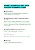 ADVANCE RIGGER STUDY SHEET TESTED&NewLine;QUESTIONS GUARANTEED TO PASS