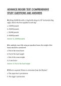 ADVANCE RIGGER TEST COMPREHENSIVE&NewLine;STUDY QUESTIONS AND ANSWERS&NewLine;