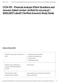 CCIM 101 - Financial Analysis EXAM Questions and Answers &lpar;latest version verified for accuracy&rpar; &vert; 20262027 Latest&excl;&excl; &lpar;Verified Answers&rpar; Study Guide&NewLine;