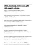 ASCP Hematology Review Practice Test Bank 2026&sol;2027 &vert; MLS&comma; MLT & CLS Board Exam Q&A &vert; Complete Verified Solutions