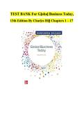 Test Bank for Global Business Today&comma; 13th Edition by Charles W&period; L&period; Hill &vert; Chapters 1&ndash;17 Complete &vert; Questions & Answers &vert; 2027