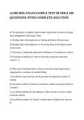 ACHE BOG EXAM SAMPLE TEST BUNDLE 100&NewLine;QUESTIONS WITH COMPLETE SOLUTION