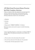 ATI Med Surg Proctored Exam Practice Questions & Solutions 2026&sol;2027 &vert; Comprehensive Adult Medical Surgical Nursing Study Guide