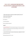 NYC CITY ASSESSOR PROMOTION&NewLine;EXAM STUDY GUIDE QUESTIONS AND&NewLine;ANSWERS