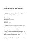 ACHE BOG SAMPLE TEST 100 QUESTIONS&NewLine;COMPREHENSIVE TEST PAPER COMPLETE&NewLine;ANSWERS ACCURATE