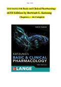 Test Bank for Katzung&rsquo;s Basic & Clinical Pharmacology&comma; 16th Edition by Todd W&period; Vanderah &vert; Chapters 1&ndash;66 Complete &vert; Questions & Answers &vert; 2027&NewLine;