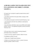 ACHE BOG SAMPLE TEST EXAMINATION TEST&NewLine;FULL QUESTIONS AND CORRECT ANSWERS&NewLine;GRADED A&plus;