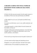ACHE BOG SAMPLE TEST FINAL PAPER 246&NewLine;QUESTIONS WITH COMPLETE SOLUTIONS&NewLine;GRADED A&plus;