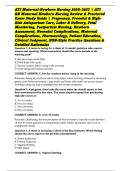 ATI Maternal-Newborn Nursing 2026&ndash;2027 &vert; ATI RN Maternal Newborn Nursing Review & Proctored Exam Study Guide &vert; Pregnancy&comma; Prenatal & High-Risk Antepartum Care&comma; Labor & Delivery&comma; Fetal Monitoring&comma; Postpartum Nursing&comma; Newborn Assessment&comma; Neonatal Complicati