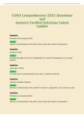 COSO Exam Questions and Answers&NewLine;Verified Solutions Latest Update