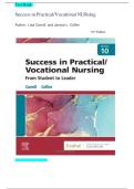 Test Bank-&NewLine;&lpar;Success in Practical&sol;Vocational NURsing&rpar;&NewLine;&NewLine;Author&colon; Lisa Carroll&comma;&vert;&vert;NEW EDITION&vert;2026