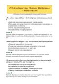 NYC Area Supervisor &lpar;Highway Maintenance&rpar; Practice Exam