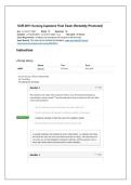 NUR 2811 Nursing Capstone Final Exam &lpar;Remotely Proctored&rpar;&NewLine;2026&sol;2027 &vert; Questions & Correct Answers with Rationales &vert;&NewLine;100&percnt; Correct &vert; International College of Health Sciences &vert; &vert;&NewLine;verified by experts&period; 