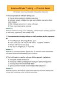 Amazon Driver Training Practice Exam