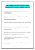 NUR 256 Mental Health Exam Actual Exam - Complete Questions and Correct Answers - Graded A&plus; - 2026-2027