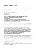 HCCA - CHPC Study Latest &lpar;2026&sol;2027&rpar; Verified Answers by Experts&NewLine;