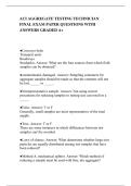 ACI AGGREGATE TESTING TECHNICIAN&NewLine;FINAL EXAM PAPER QUESTIONS WITH&NewLine;ANSWERS GRADED A&plus;
