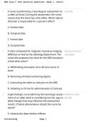 Med Surg 2 Exam 1 Neuro Practice Questions &ndash; Questions & Answers &vert; Nursing Exam Prep