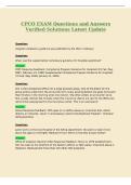CPCO EXAM Questions and Answers&NewLine;Verified Solutions Latest Update
