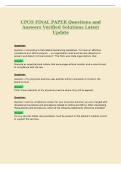 CPCO FINAL PAPER Questions and&NewLine;Answers Verified Solutions Latest&NewLine;Update