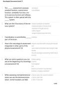 Neurological Assessment Week 7 2026&sol;2027 &vert; Study Guide