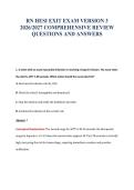 RN HESI EXIT EXAM VERSION 3&NewLine;2026&sol;2027 COMPREHENSIVE REVIEW&NewLine;QUESTIONS AND ANSWERS