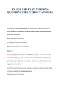 RN HESI EXIT EXAM VERSION 6&NewLine;QUESTIONS WITH CORRECT ANSWERS