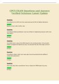 CPCS EXAM Questions and Answers&NewLine;Verified Solutions Latest Update