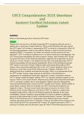 CPCT Comprehensive TEST Questions&NewLine;and&NewLine;Answers Verified Solutions Latest&NewLine;Update
