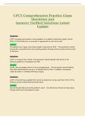 CPCT Comprehensive Practice Exam&NewLine;Questions and&NewLine;Answers Verified Solutions Latest&NewLine;Update