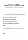 WGU D116 ADVANCED&NewLine;PHARMACOLOGY COMPREHENSIVE&NewLine;EXAM QUESTIONS AND ANSWERS