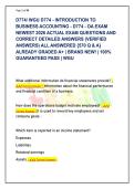 WGU D774 Introduction to Business Accounting OA Final Exam &lpar;Latest 2026&rpar; &vert; 570 Verified Q&As & Detailed Rationales