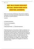 AMT MLS EXAM 2026&sol;2027 &NewLine;ACTUAL QUESTIONS WITH &NewLine;VERIFIED ANSWERS&period;