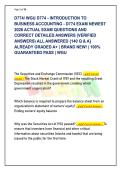 WGU D774 Introduction to Business Accounting Exam &lpar;Latest 2026&rpar; &vert; 140 Verified Q&As & Detailed Rationales