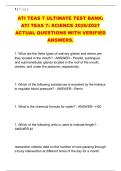 ATI TEAS 7 ULTIMATE TEST BANK&colon; &NewLine;ATI TEAS 7&colon; SCIENCE 2026&sol;2027 &NewLine;ACTUAL QUESTIONS WITH VERIFIED &NewLine;ANSWERS&period;