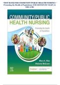 TEST BANK FOR COMMUNITY PUBLIC HEALTH NURSING&colon; &NewLine;Promoting the Health of Populations&semi; 8TH EDITION BY MARY & &NewLine;MELANIE