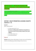 NUR 337 Exam 1 &ndash; 100 Practice Questions with &NewLine;Answers & Rationales &vert; Study Guide & Practice Test &NewLine;2026&sol;2027