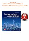 Test Bank for Intermediate Accounting&comma; 11th Edition by David Spiceland&comma; Mark Nelson&vert; All Chapters &vert; Latest 2026