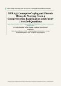 NUR 257 Concepts of Aging and Chronic Illness in Nursing&NewLine;&vert; Galen College of Nursing&NewLine;&vert; Academic Year 2026&sol;2027&NewLine;&vert; Examination 4 Comprehensive Examination&NewLine;&vert; 50 Verified Questions and Correct Answer Rationales